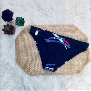 J. McLaughlin Malibu Bikini Bottom NEW Belt Print